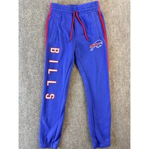 NFL Buffalo Bills Mens Small Sweatpants Blue Red Stripe Fleece